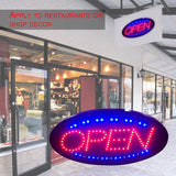 Small Oval Open LED Sign