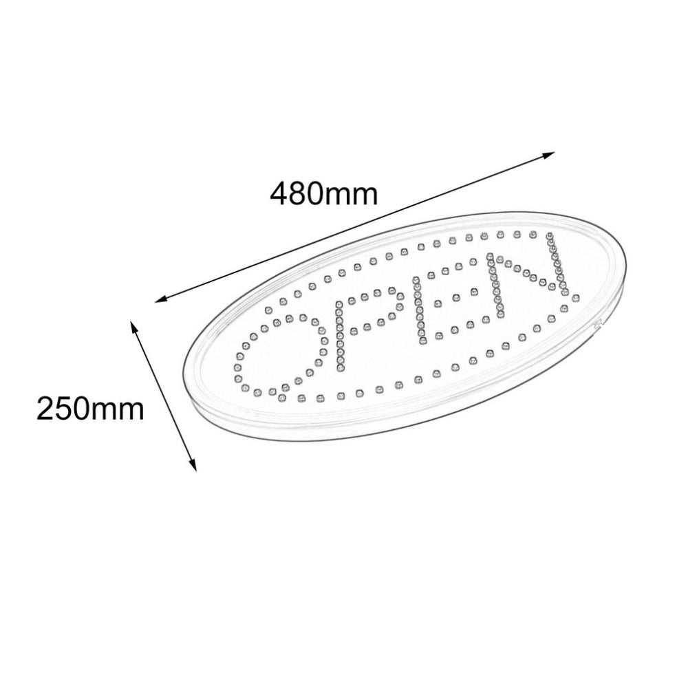 Small Oval Open LED Sign