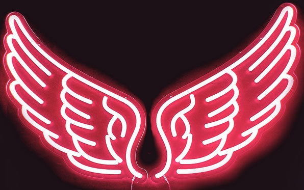 Red Angel Wings Neon Sign