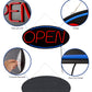 Large Red & Blue LED Open Sign Features