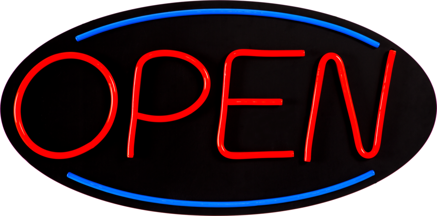 neon open sign png