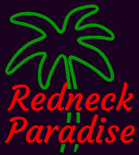 Redneck Paradise Neon Sign Mock Up