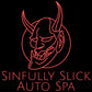 Custom "Sinfully Sick Auto Spa" neon sign
