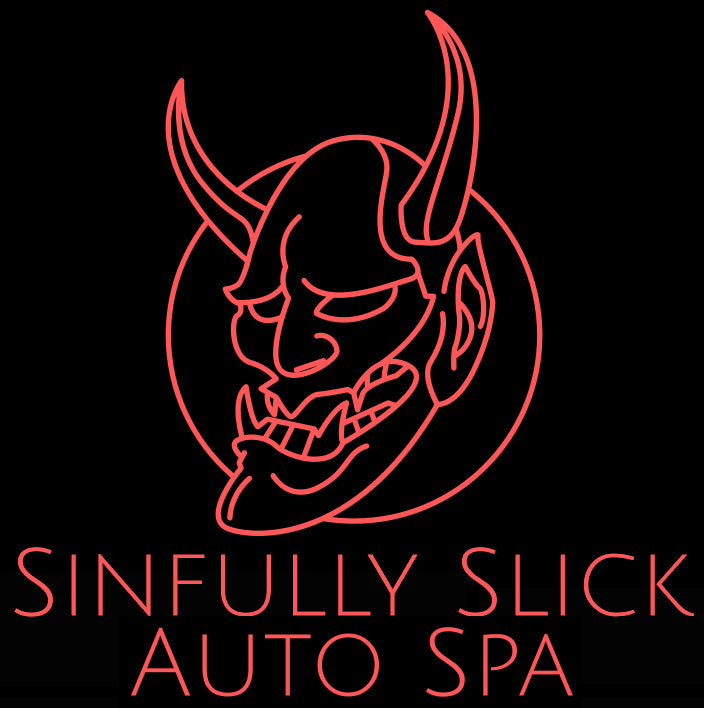 Custom "Sinfully Sick Auto Spa" neon sign