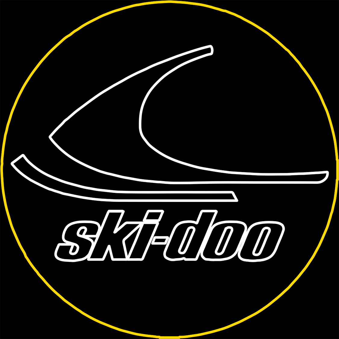 ski-doo neon sign