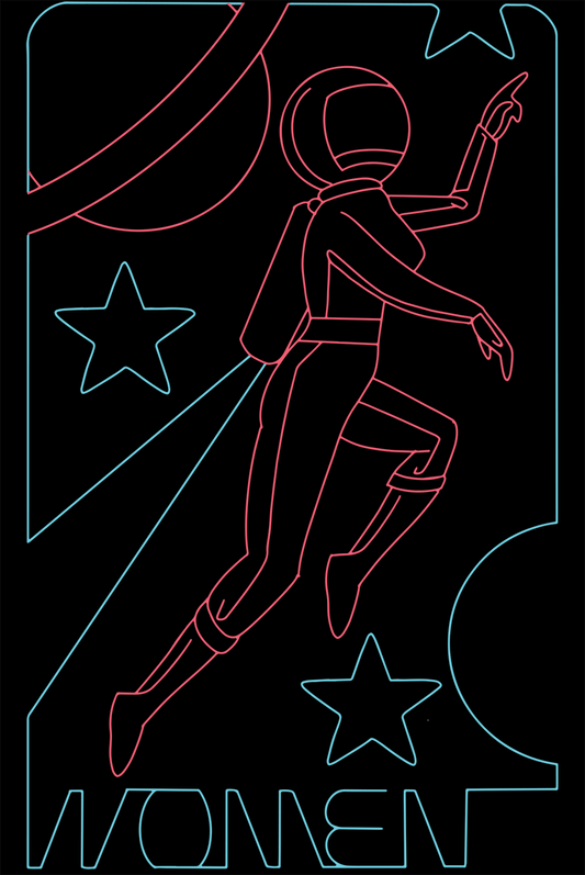Custom "Space Women" neon sign