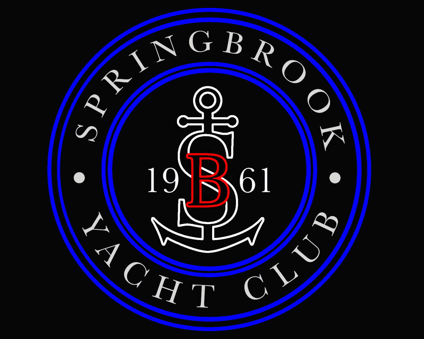 Custom Spring Brook Yacht Club Neon Sign