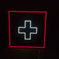 swiss flag neon sign 