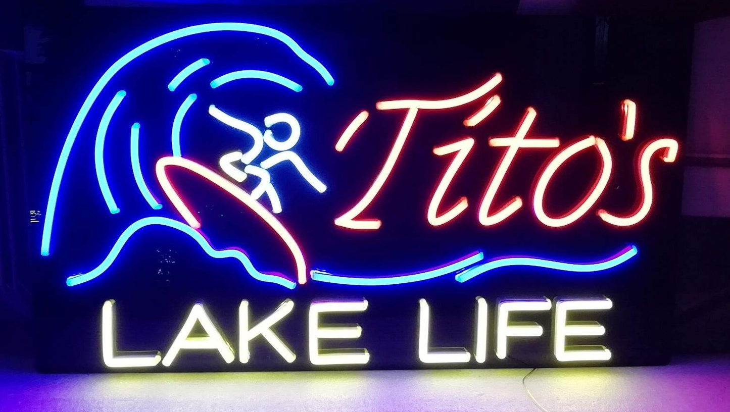 Tito's Lake Life Neon Sign