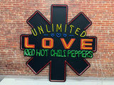 unlimited love red hot chili peppers neon sign turned off