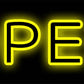 Yellow Outlined Neon Open Sign