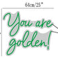 You are golden! neon sign mockup