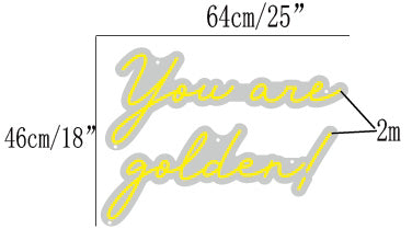 You are golden! neon sign mockup